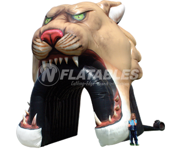 Inflatable Lioness Sports Tunnel