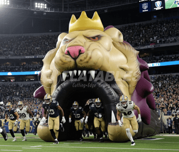 Inflatable Lion Sports Tunnel