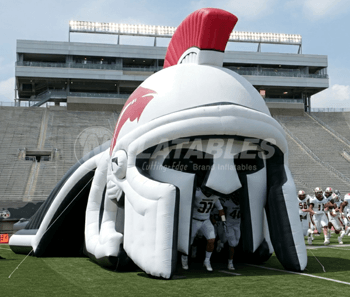 Inflatable Spartan Helmet Tunnel