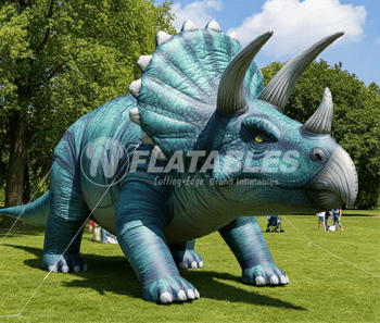 Inflatable Triceratops Dinosaur (Green)