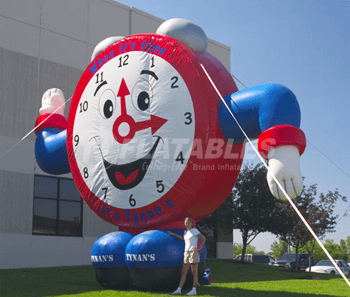 Inflatable Clock Mascot