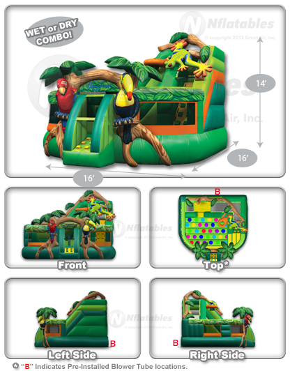 Ninja 5-in-1 Slide Combo - All Blown Up Inflatables