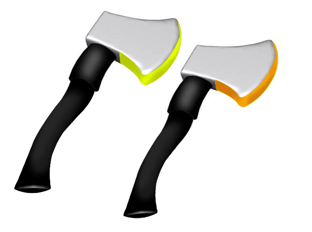 Inflatable Axe Throw Foam Axes Velcro Blacklight